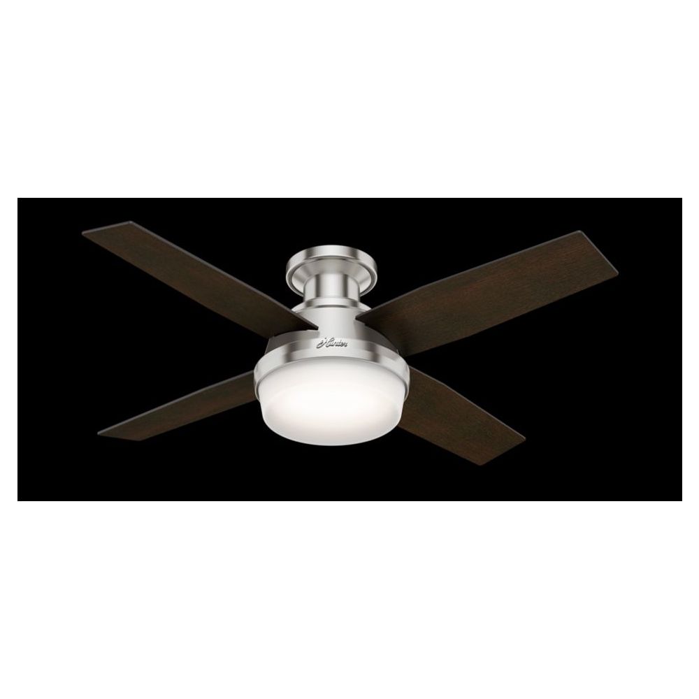 Hunter 59243 Dempsey 44 Inch 2 LED Light Ceiling Fan In Brushed