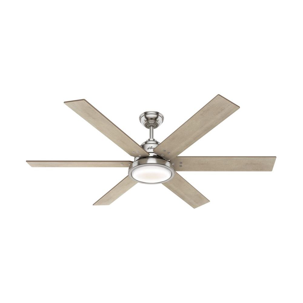 Hunter 59462 Warrant 60 inch 6 Blade LED Ceiling Fan in Brushed