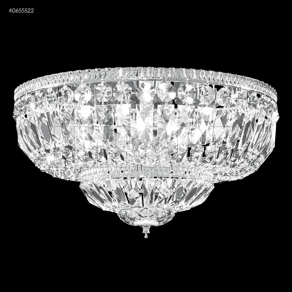 James R Moder 40655S22 24 Light 36 inch Crystal Flush Mount in Silver