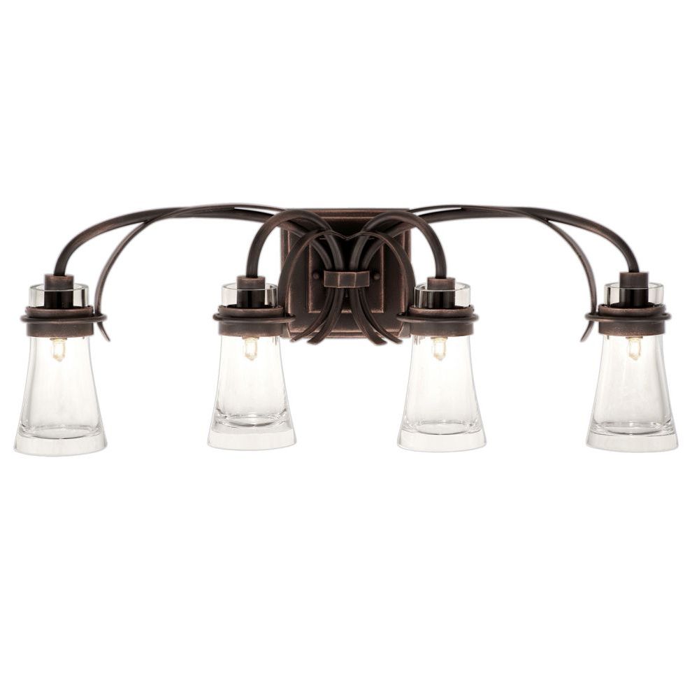 Kalco Lighting 2914AC Dover 4 Light 30 Inch Bath Light In Antique Copper, image size:1000x1000