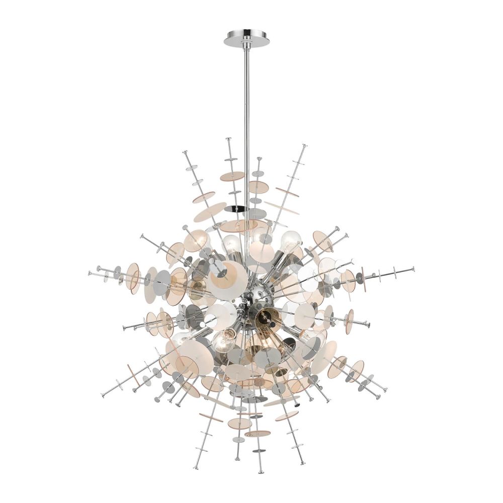 Livex 40077-05 Circulo 8 Light 37 inch Chandelier in Polished