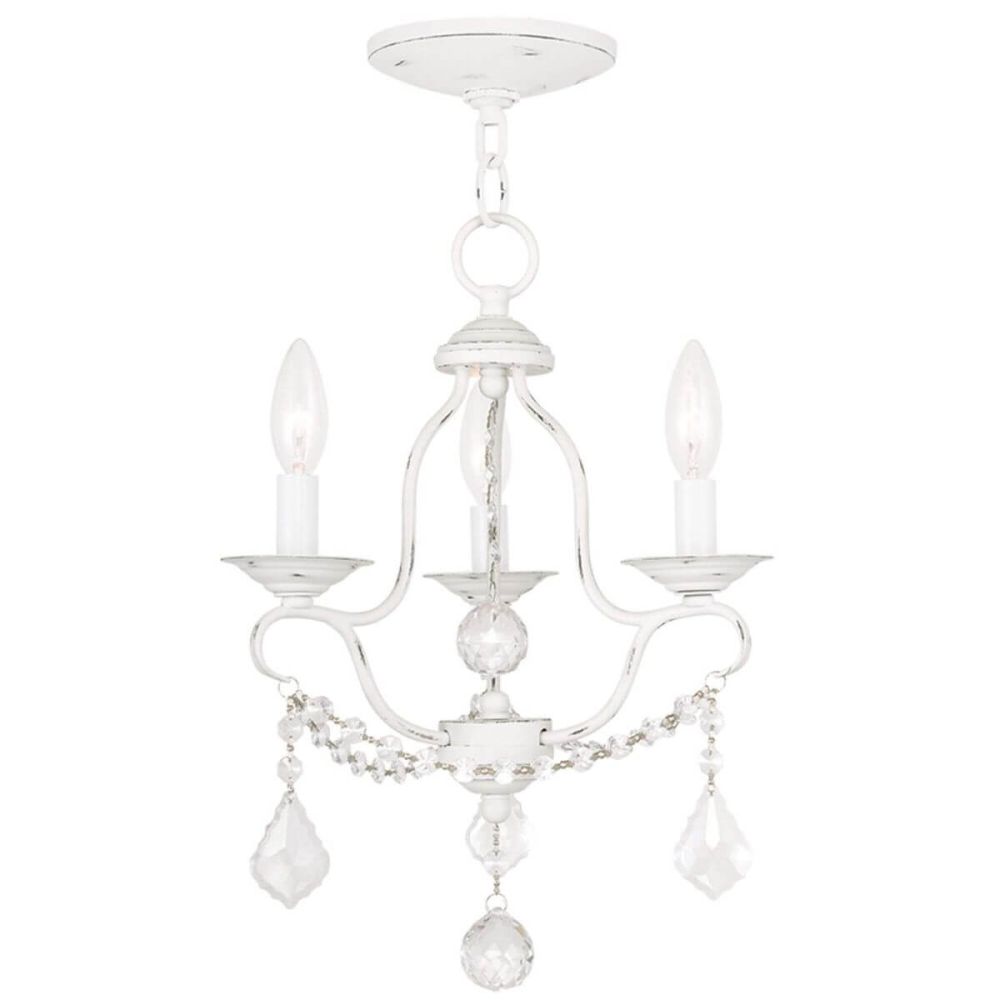 Livex 6423-60 Chesterfield 3 Light 12 Inch Chandelier In Antique