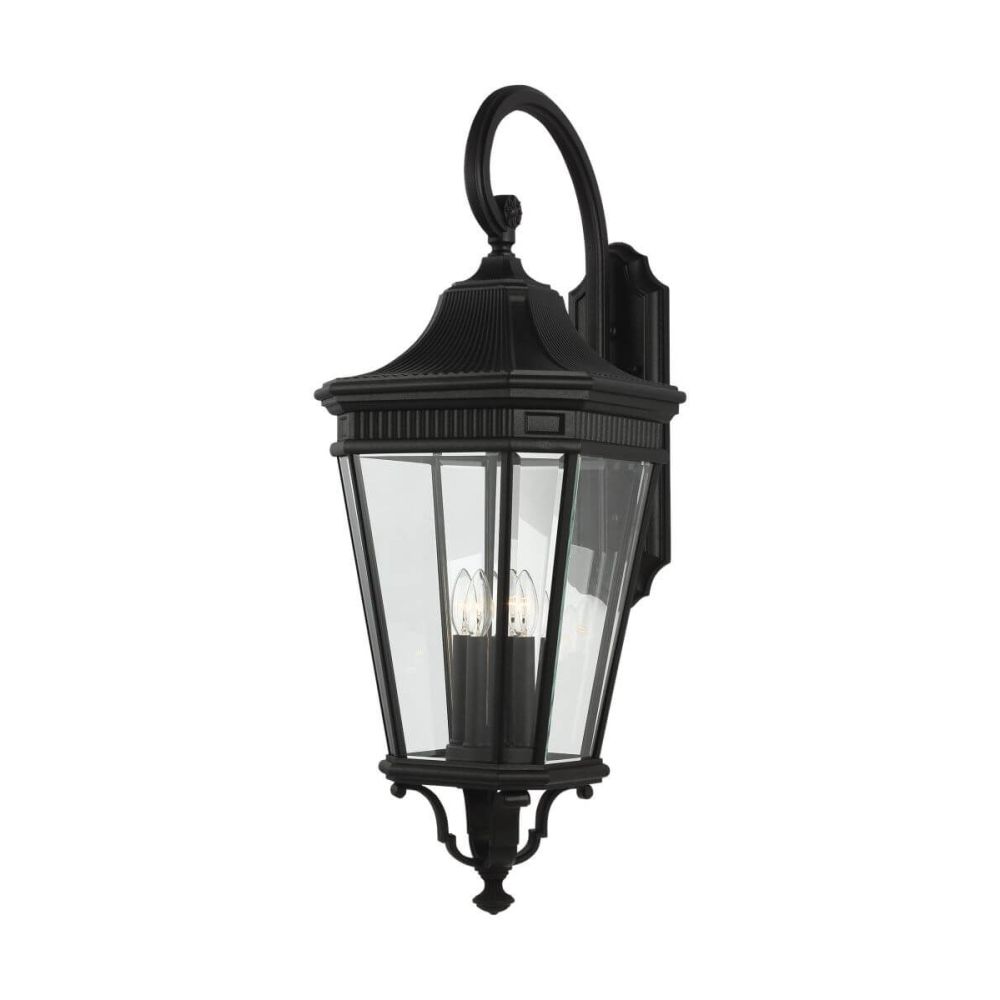 Generation Lighting OL5405BK Cotswold Lane 4 Light 36 inch Tall Outdoor  Wall Lantern in Black, image size:1000x1000