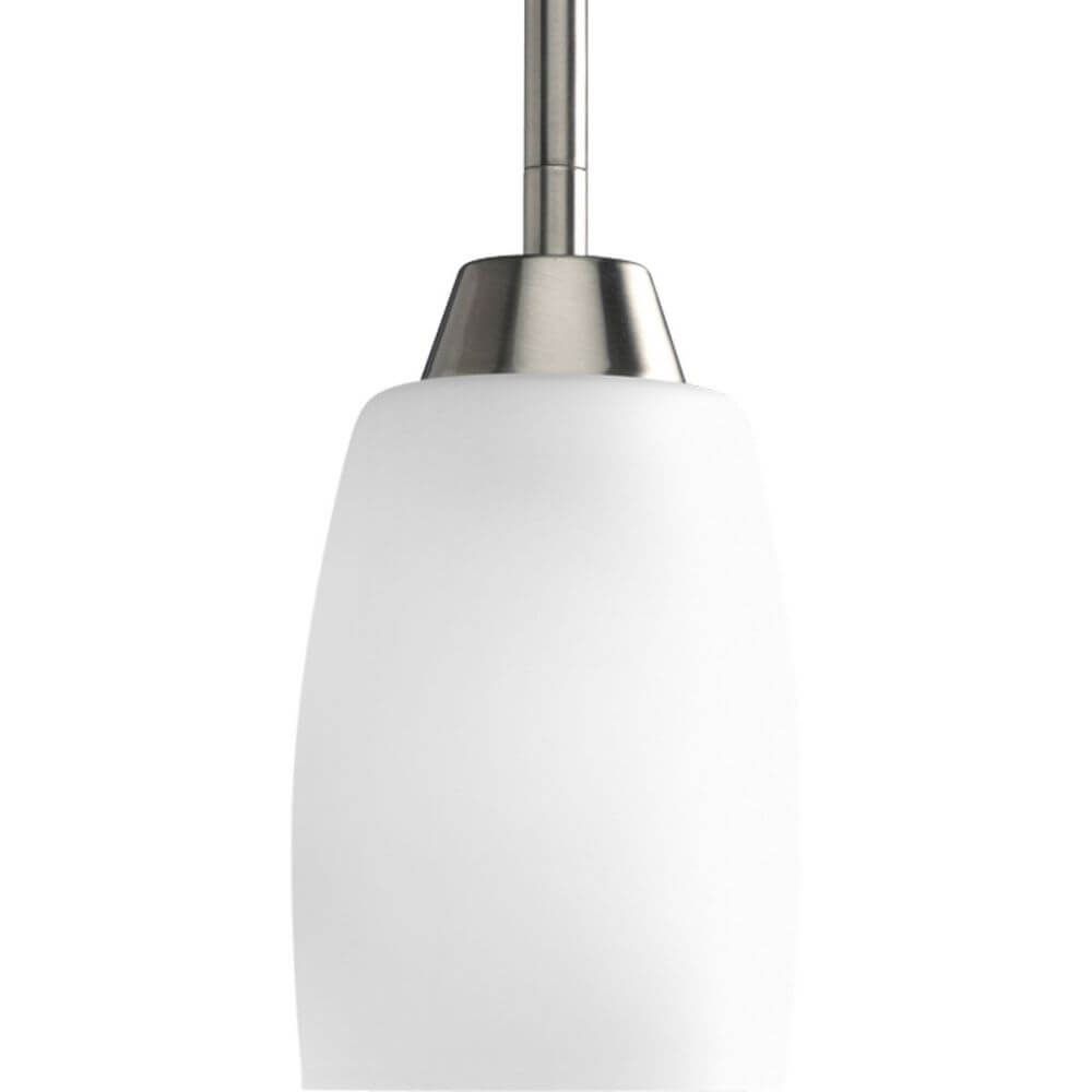 Progress Lighting Wisten Collection 4-Light Brushed Nickel Etched Glass Modern Chandelier Light
