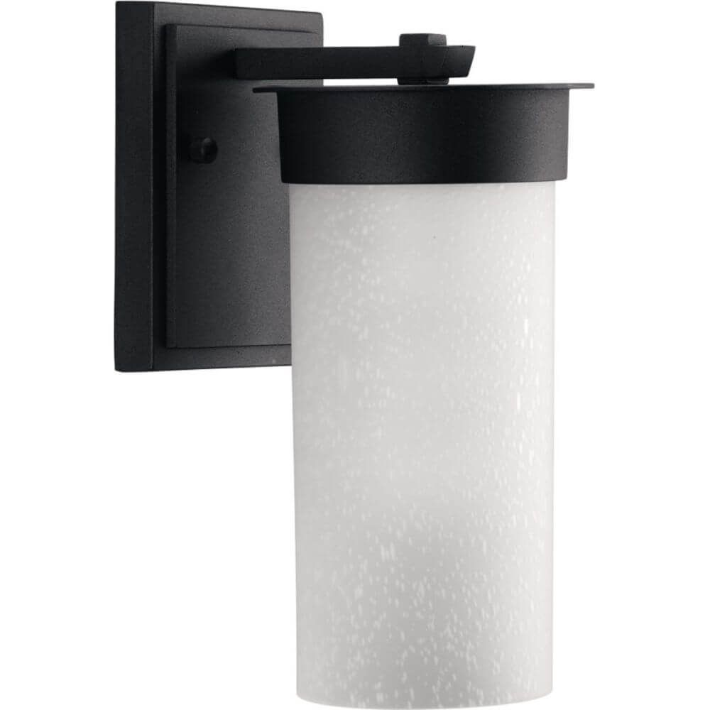 Progress Lighting Hawthorne Black Transitional Seeded Glass Lantern Pendant Light