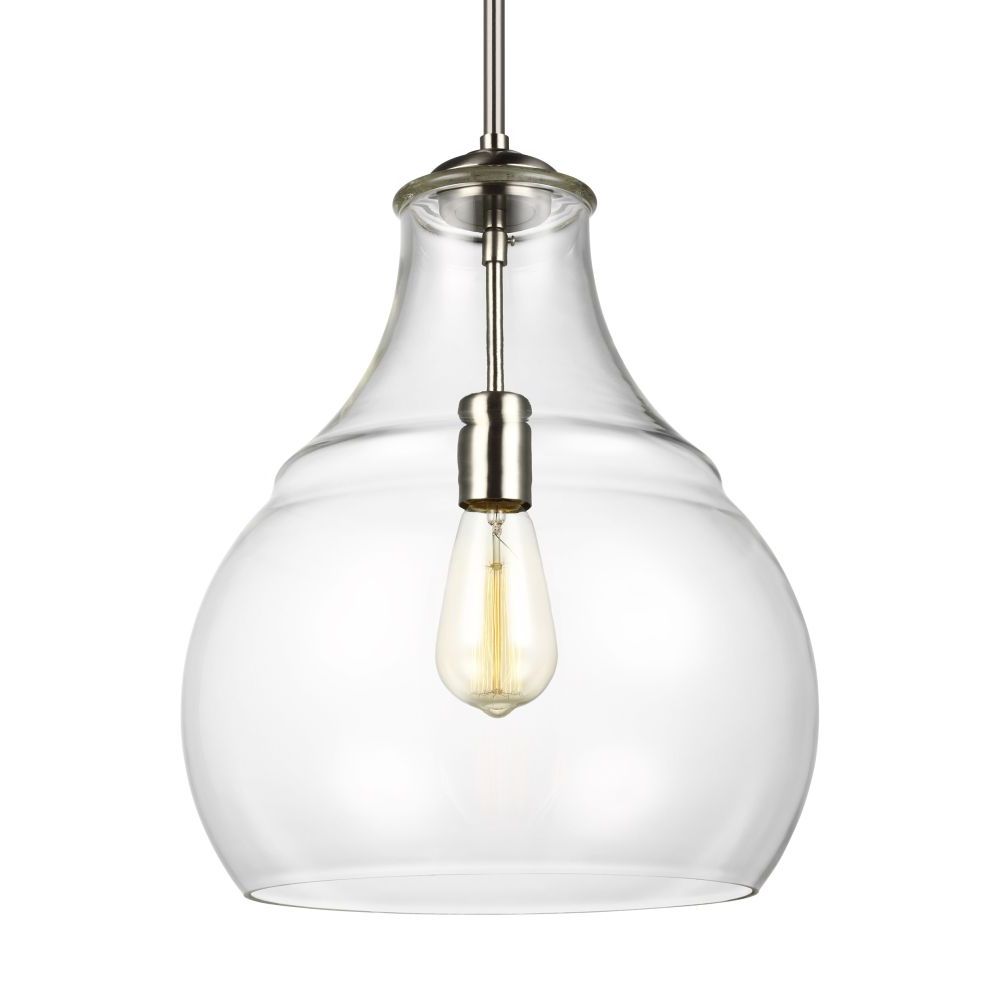 Generation Lighting P1483SN Zola 1 Light 13 Inch Pendant In Satin