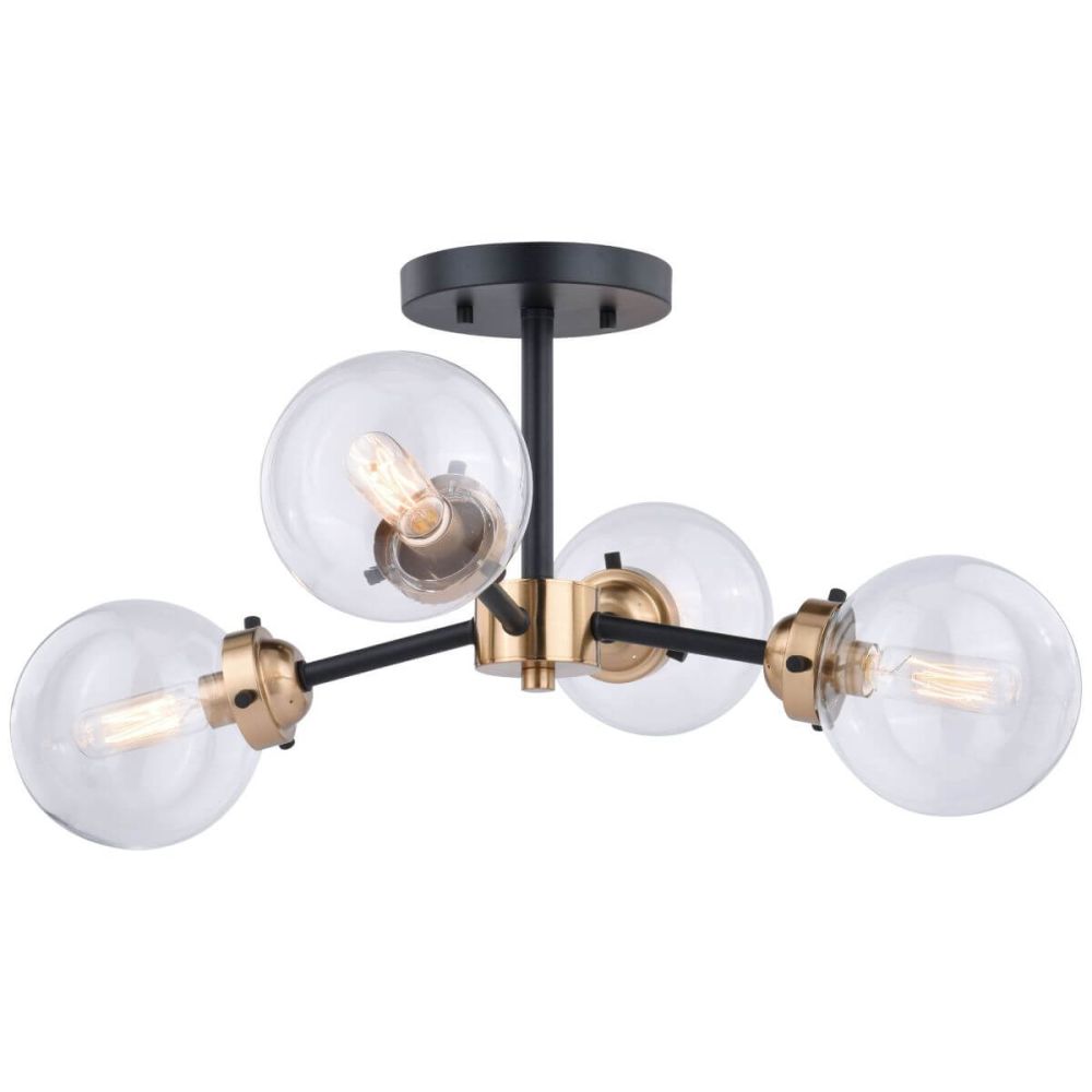 Vaxcel Orbit Sputnik Semi-Flush Mount