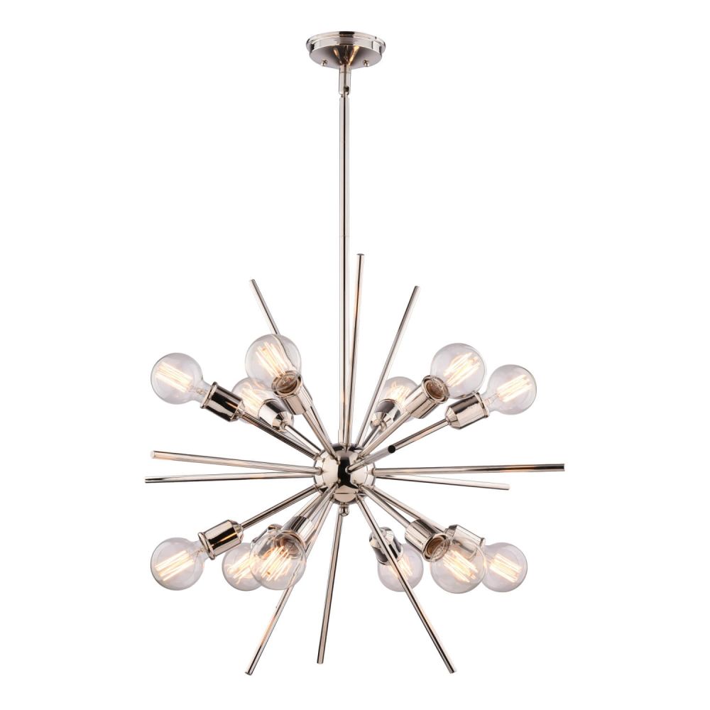 Vaxcel Lighting P0196R Estelle 12 Light 28 inch Sputnik Pendant in