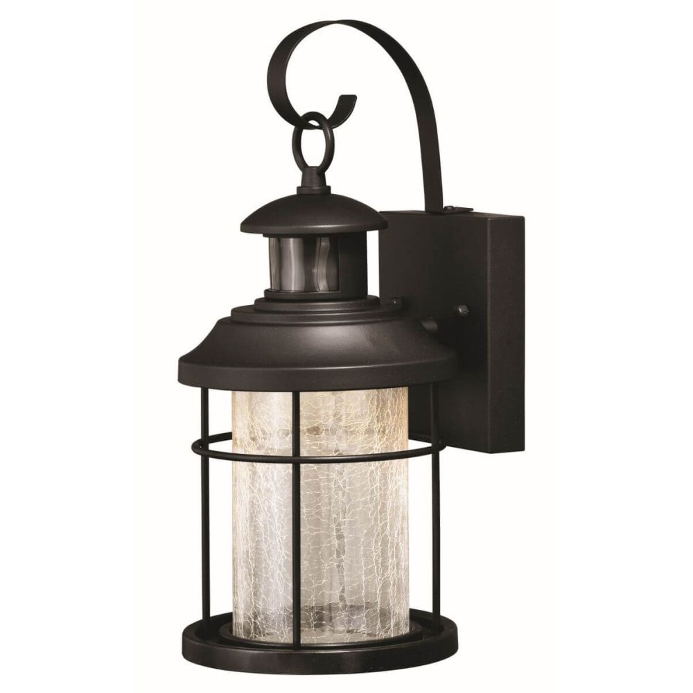 Crackle Glass Lighted Hurricane Lamp