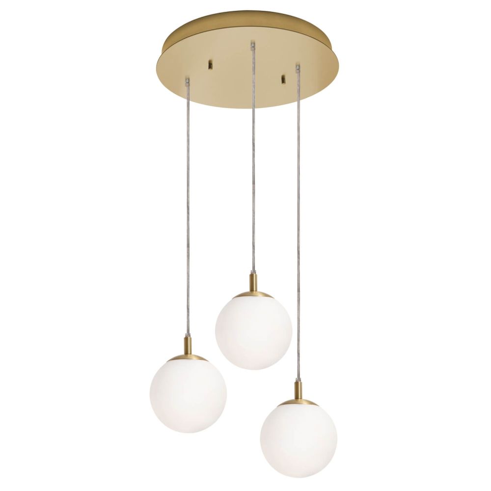 Silio - 1 light brushed brass and opal pendant