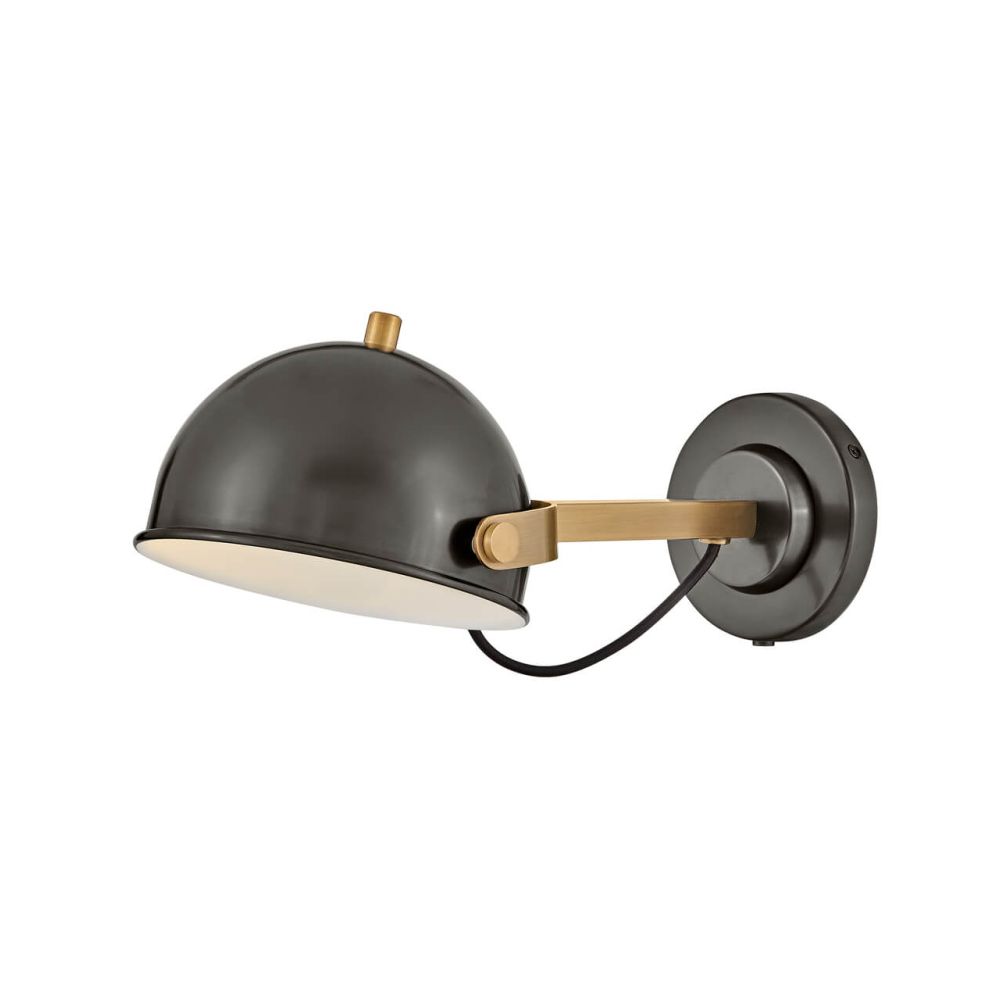 Modern Armed Wall Sconce 1-Light Brass Wall Light Indoor Wall Lighting