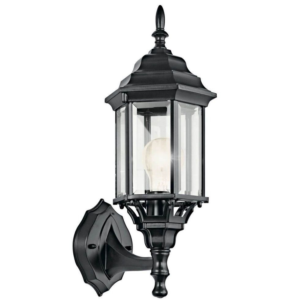 Kichler 49255BK Chesapeake 1 Light 17 Inch Tall Outdoor Wall Light