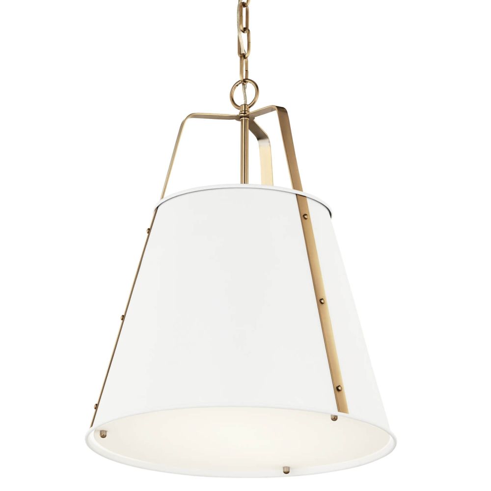 Kichler 52711WH Etcher 2 Light 18 inch Pendant in White