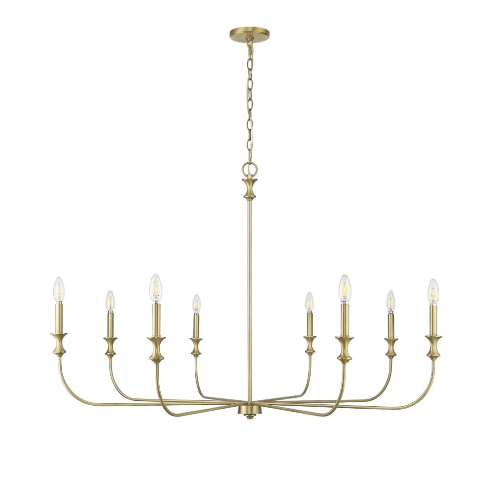 Millennium Lighting 29608-VB Savanne 8 Light 48 inch Chandelier in ...