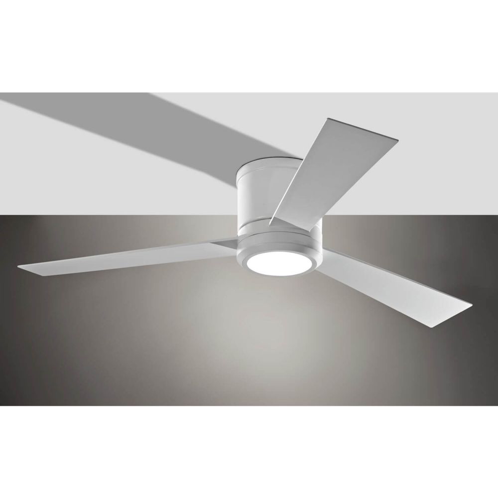Visual Comfort Fan 3CLYR52RZWD-V1 Clarity 52 Inch 3 Blade Ceiling Fan in  Matte White, image size:1000x1000
