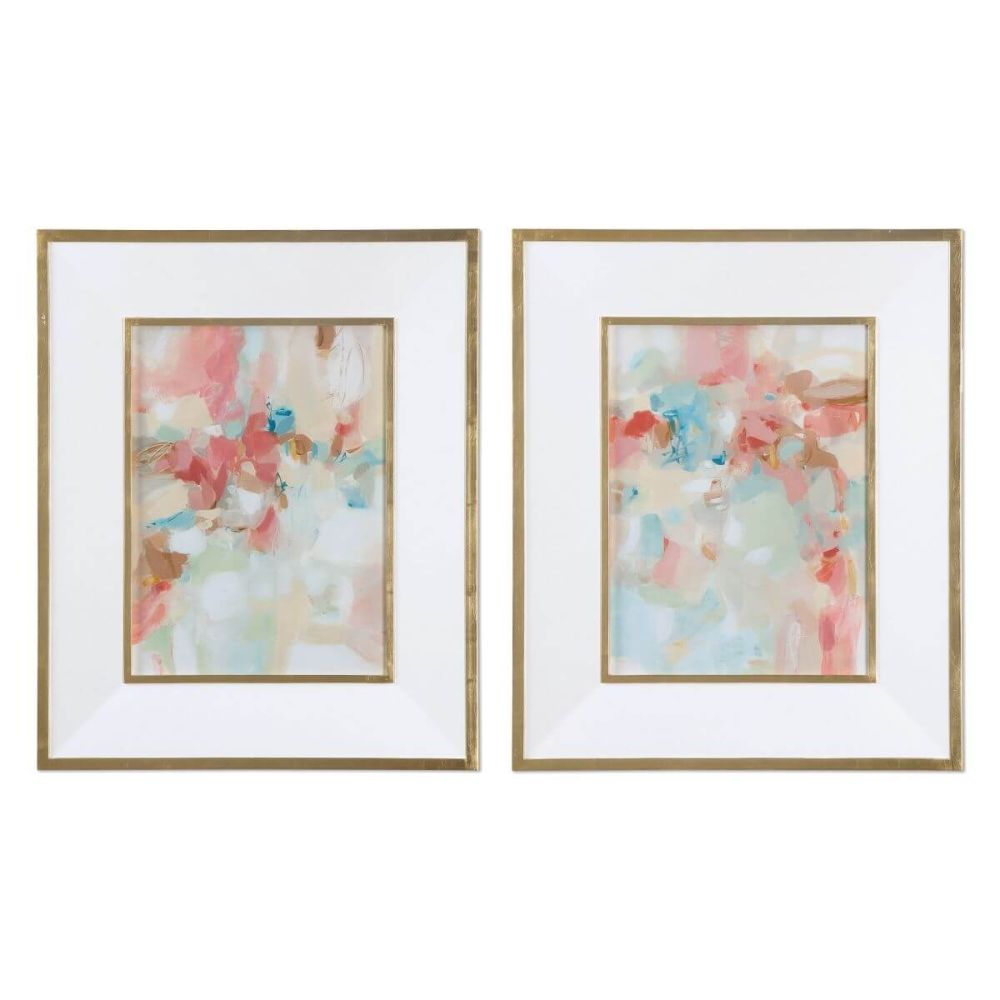 Uttermost A Touch of Blush and Rosewood Fences Wall Art - Thumbnail 4