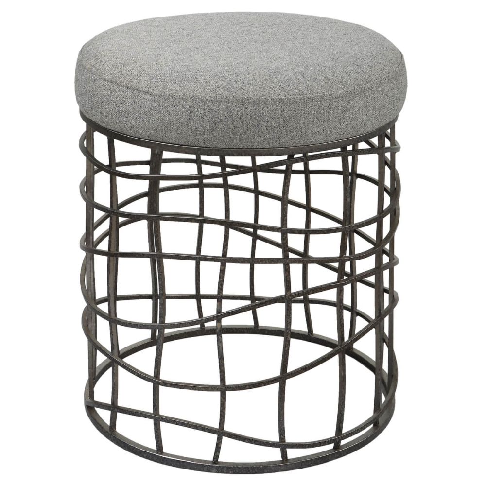 Uttermost 23748 Carnival 16 x 20 inch Iron Round Accent Stool