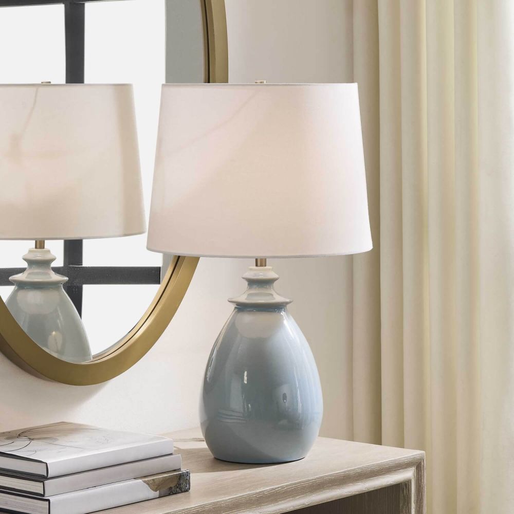 Uttermost 30656-1 Lorene 1 Light 25 inch Tall Light Blue Table