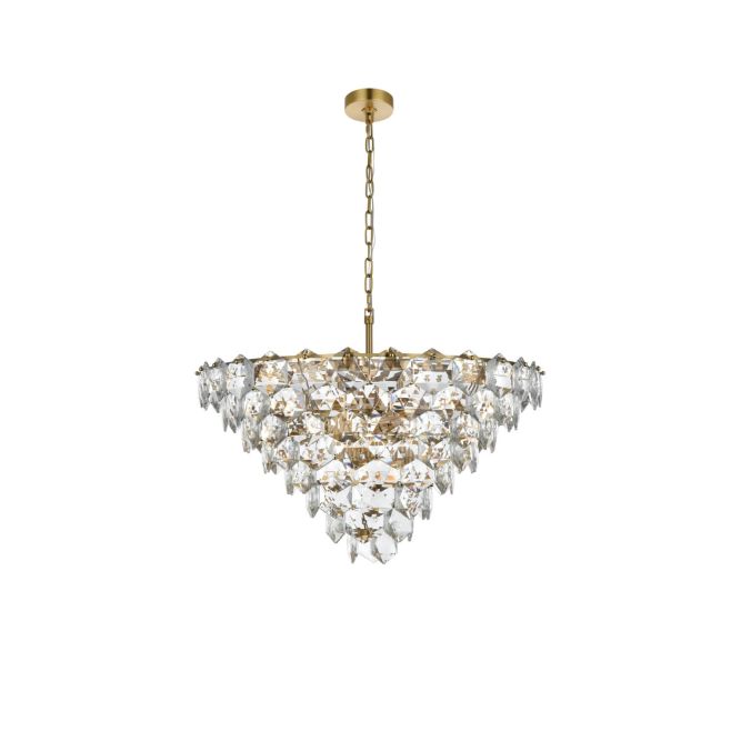 Elegant Lighting 1050D32SG Adaline 15 Light 32 inch Chandelier in Satin ...