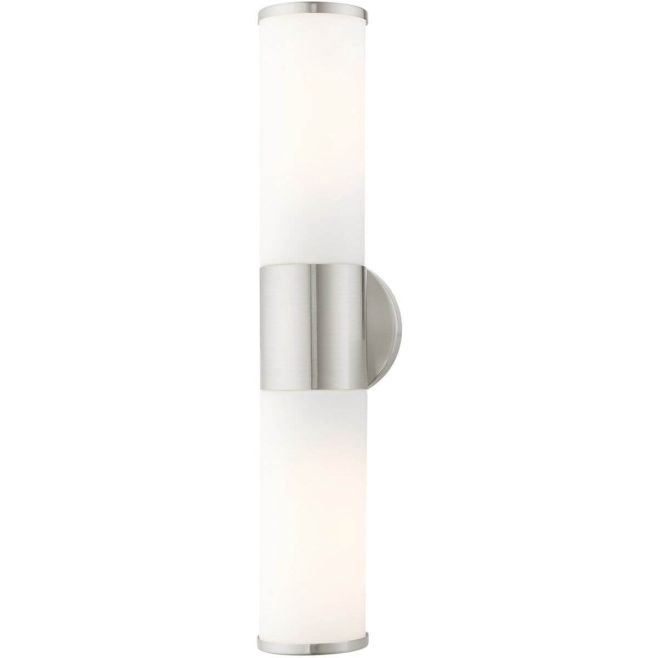Livex 16562-91 Lindale 2 Light 19 Inch Vanity Sconce in Brushed Nickel ...