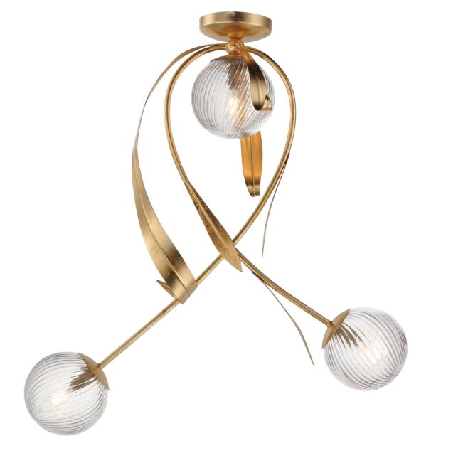 Maxim Lighting 28714CRGL Firenze 3 Light 28 inch Flush Mount in Gold ...