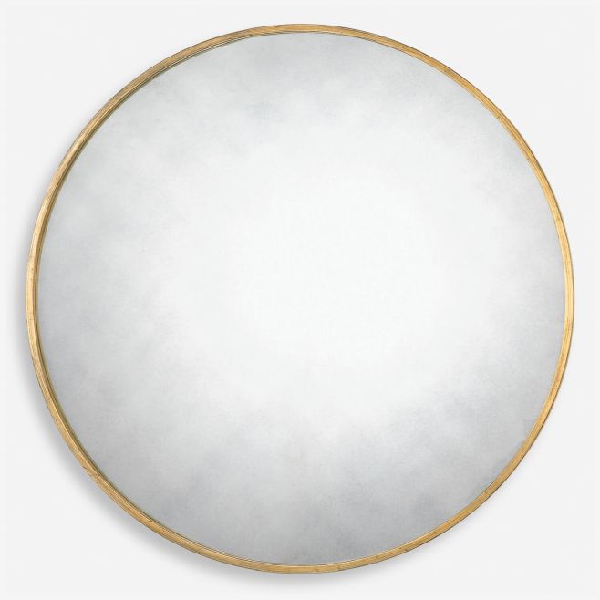 Uttermost 13887 Junius 43 x 43 inch Antiqued Gold Round Mirror