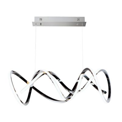 41 Inch Led ET2 Lighting E20468-BC Signature 41 inch LED Pendant in Black-Chrome